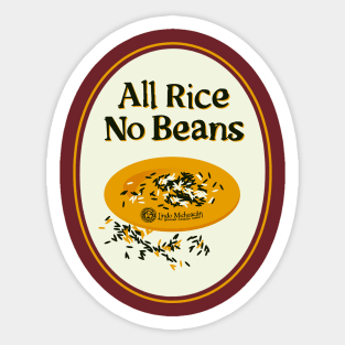 All Rice No Beans Logo Sticker